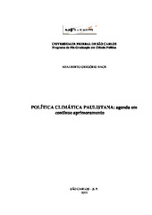 Política climática paulistana: agenda em contínuo aprimoramento